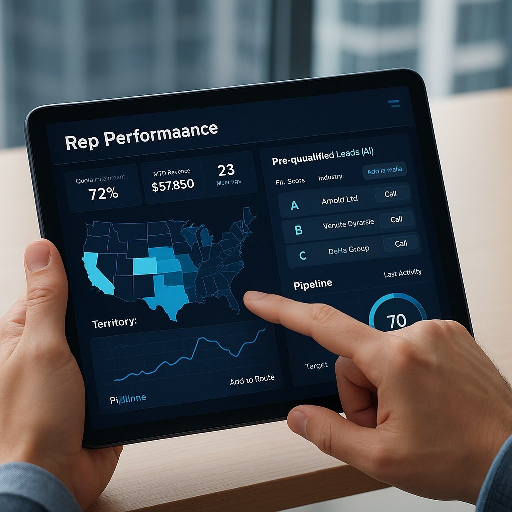 Sales Rep Command Center Screenshot