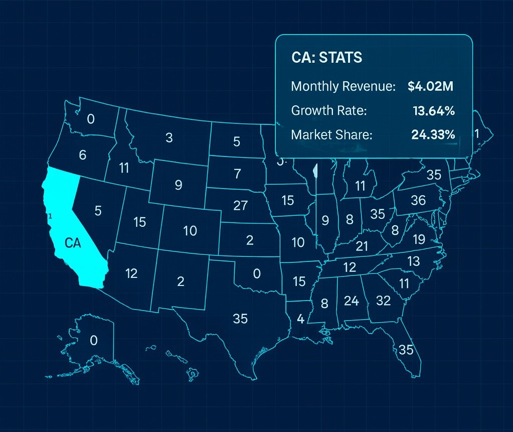 Interactive Seller Distribution Map Screenshot